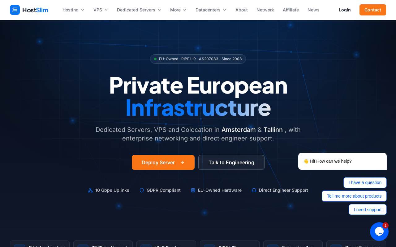 HostSlim 官网截图
